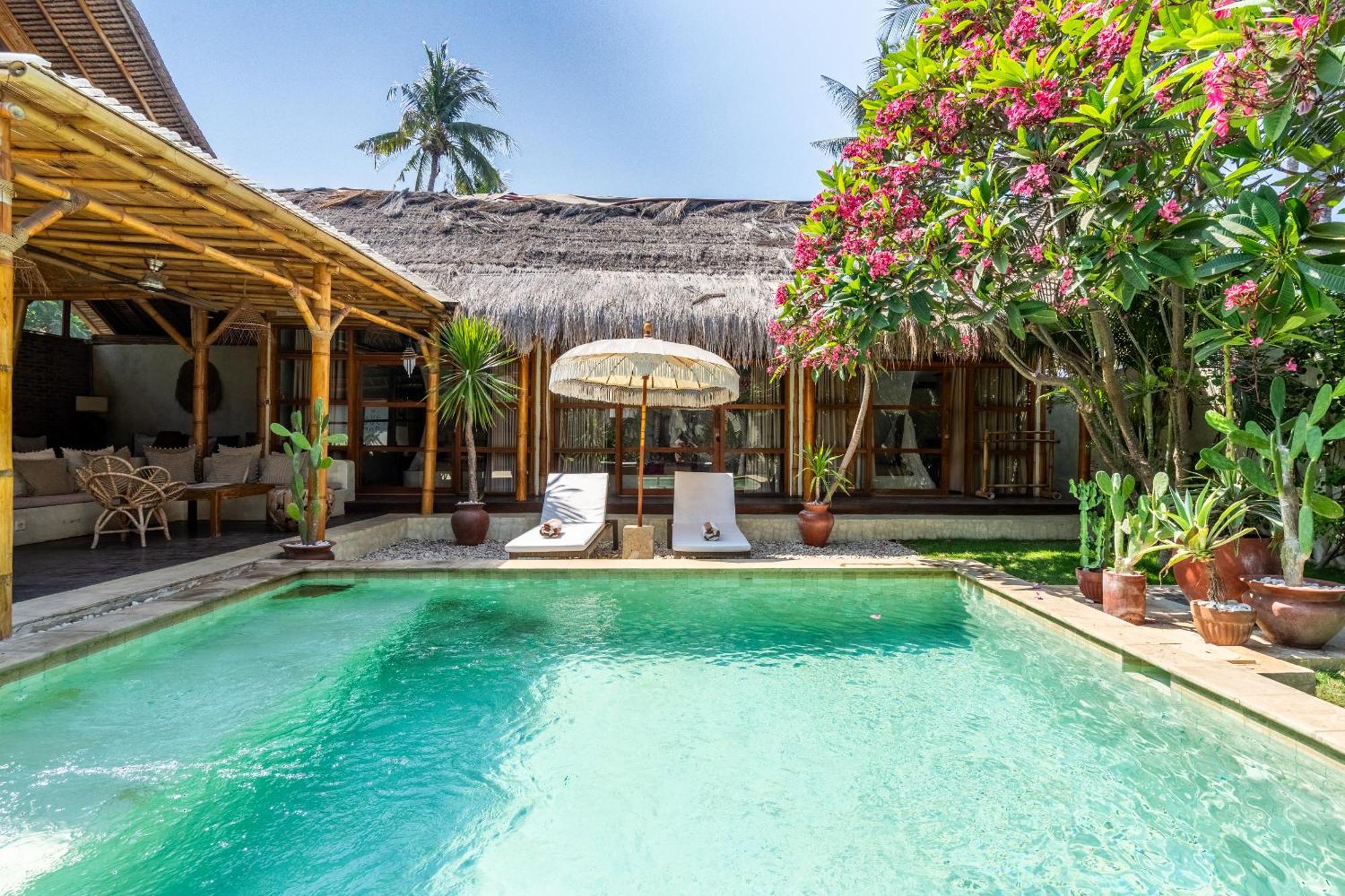 Villa Burung Gili Air Authentic 3-Bedroom Bamboo Villa With Private Pool Exterior foto