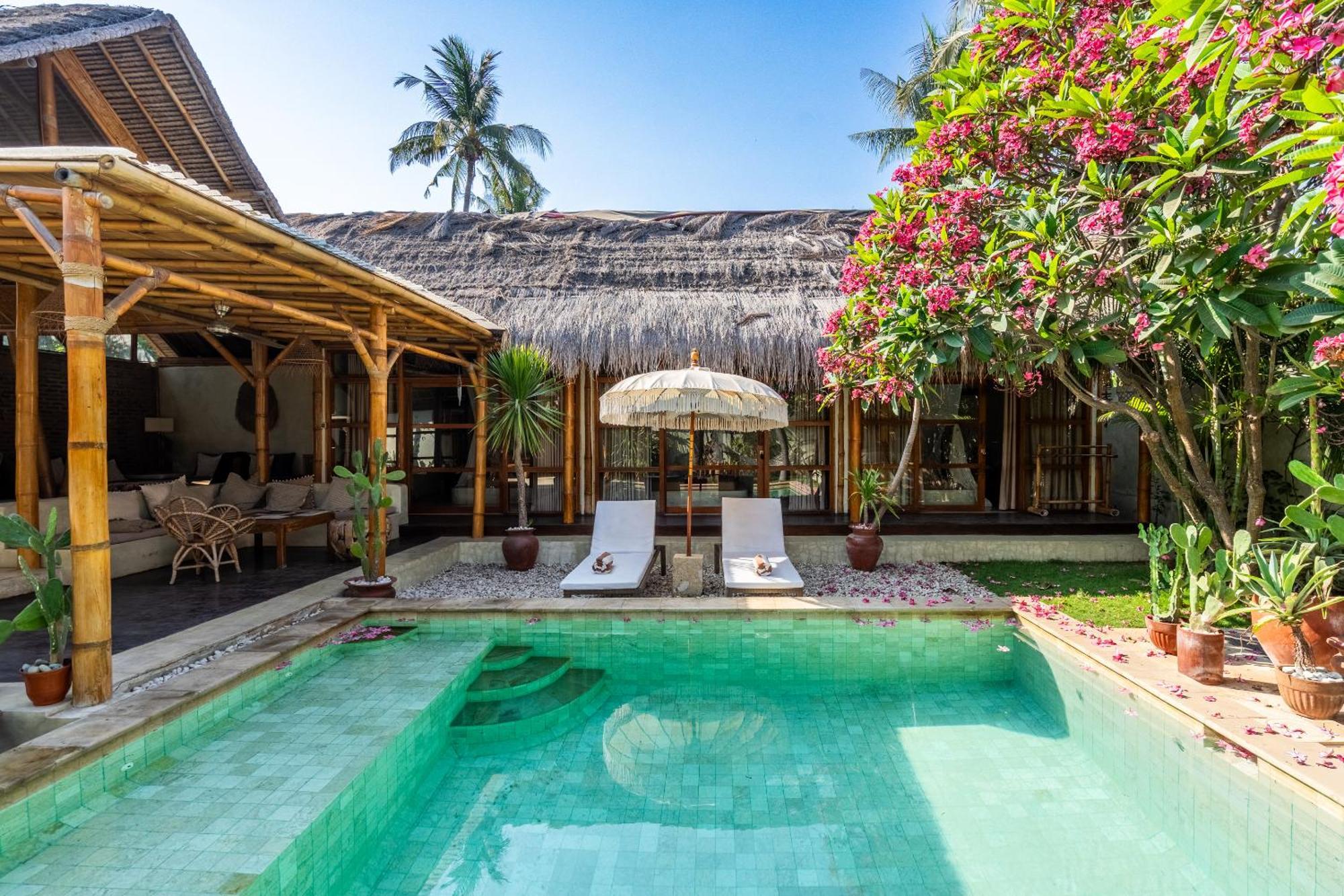 Villa Burung Gili Air Authentic 3-Bedroom Bamboo Villa With Private Pool Exterior foto