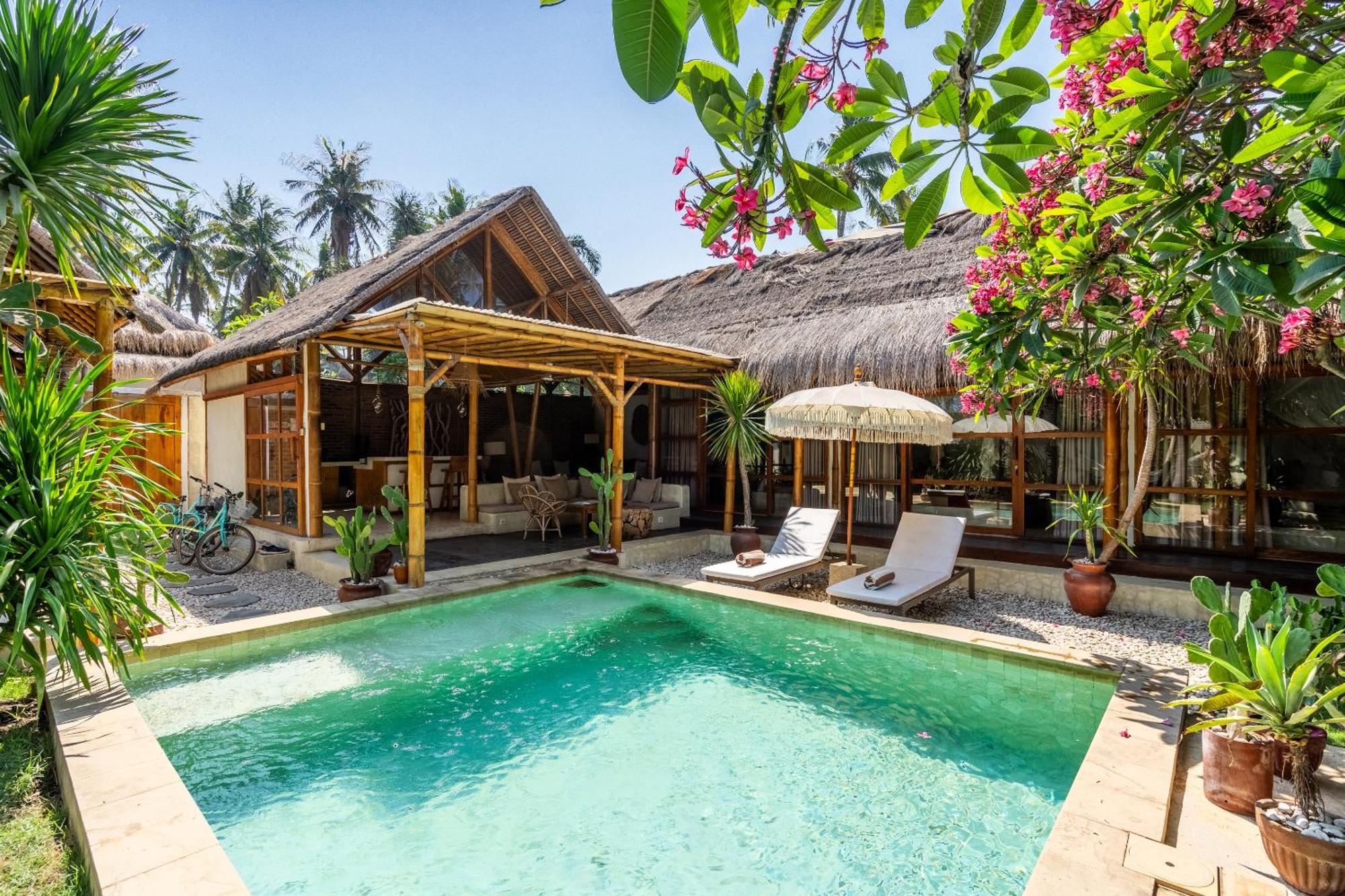 Villa Burung Gili Air Authentic 3-Bedroom Bamboo Villa With Private Pool Exterior foto